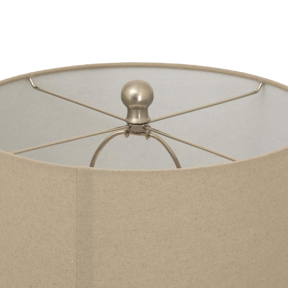 Hill Interiors Twill Weave Ceramic Table Lamp With Linen Shade