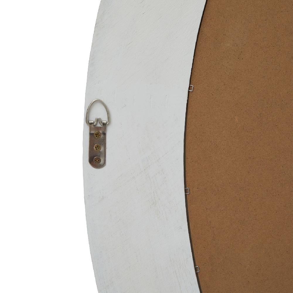 Hill Interiors Washed Wood Round Framed Large Mirror