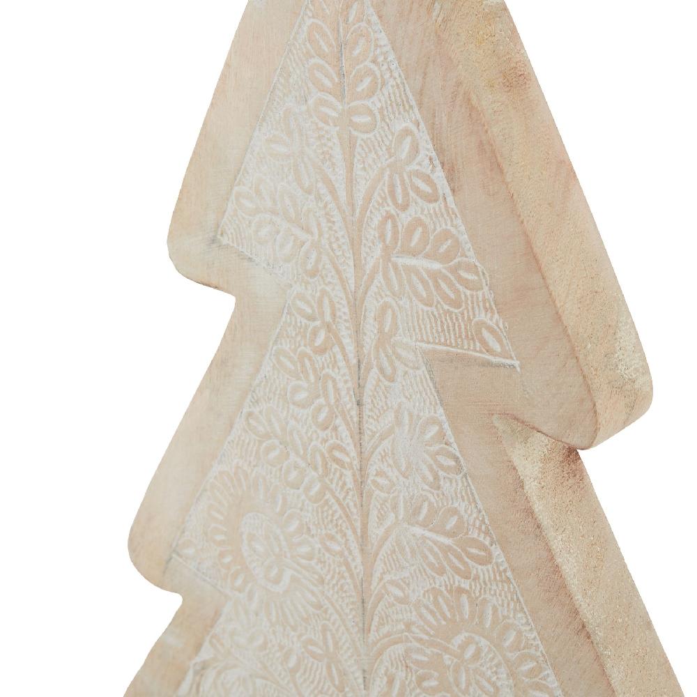 Hill Interiors White Wash Collection Wooden Large Patterned Decorative Tree