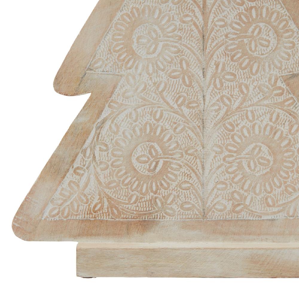 hill interiors White Wash Collection Wooden Large Patterned Decorative Tree