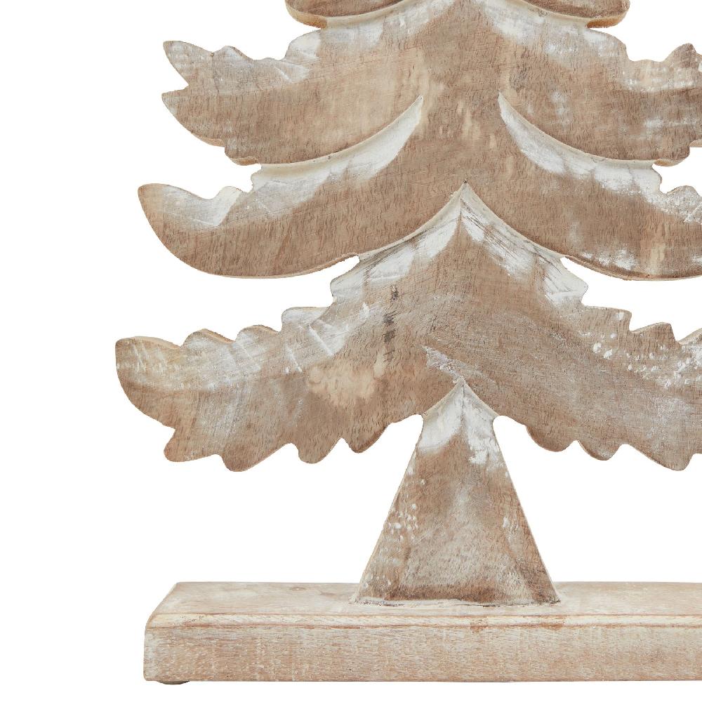 Hill Interiors White Wash Collection Wooden Large Tiered Tree Decoration