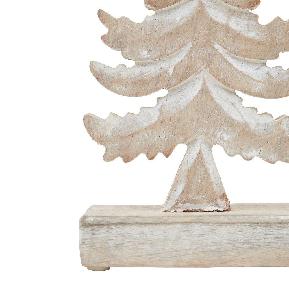 Hill Interiors White Wash Collection Wooden Tiered Tree Decoration