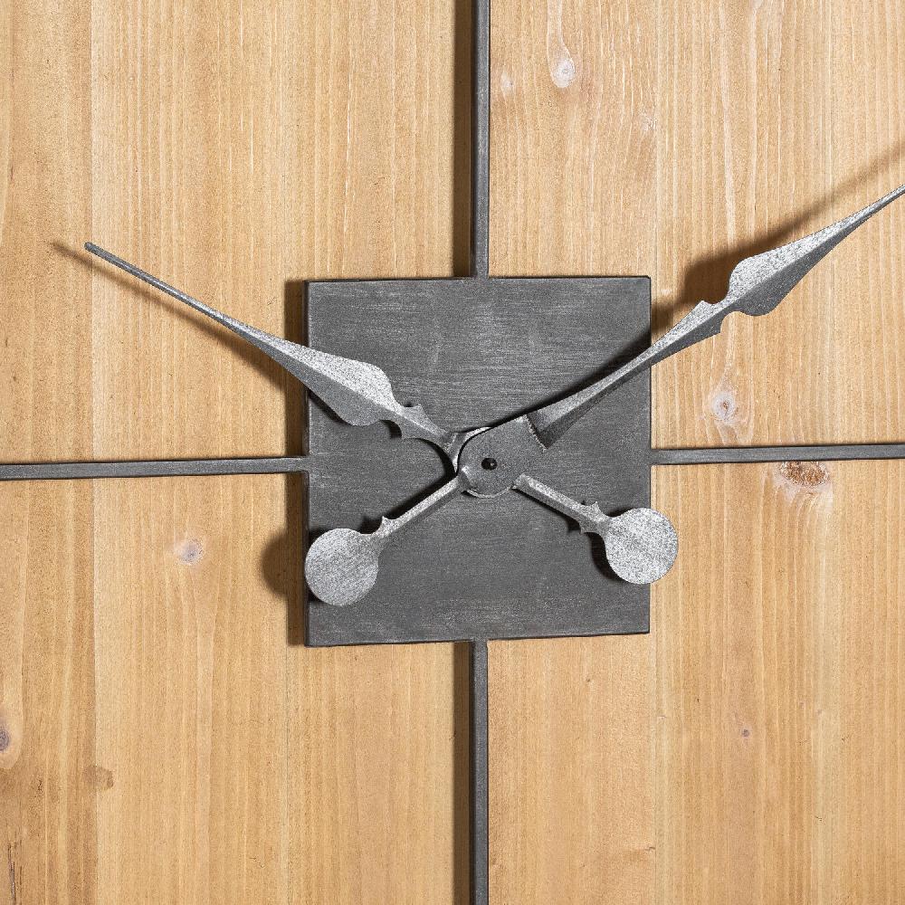 Hill Interiors Williston Square Large Wooden Wall Clock