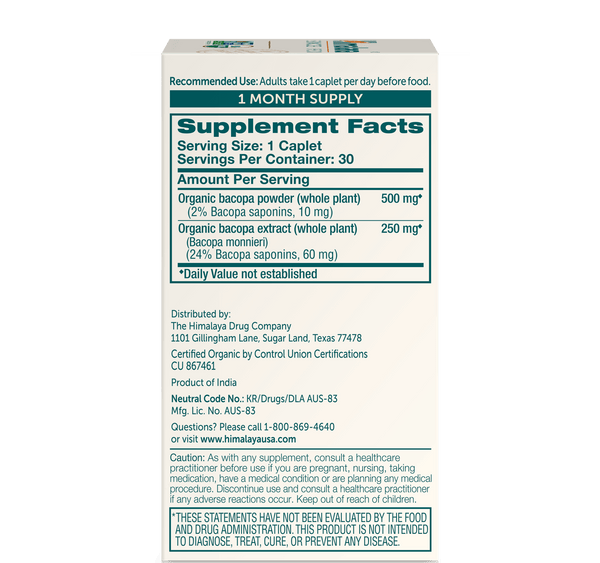 Himalaya Organic Bacopa