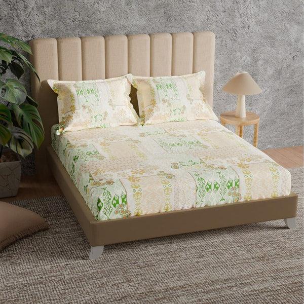 himêya Himeya 100% Cotton 200 TC Bedsheet with 2 Pillow Covers - Charcoal Grey