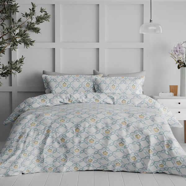 Himêya Himeya 100% Cotton Classic 144 TC King Size Sheet Set - Cashmere Blue