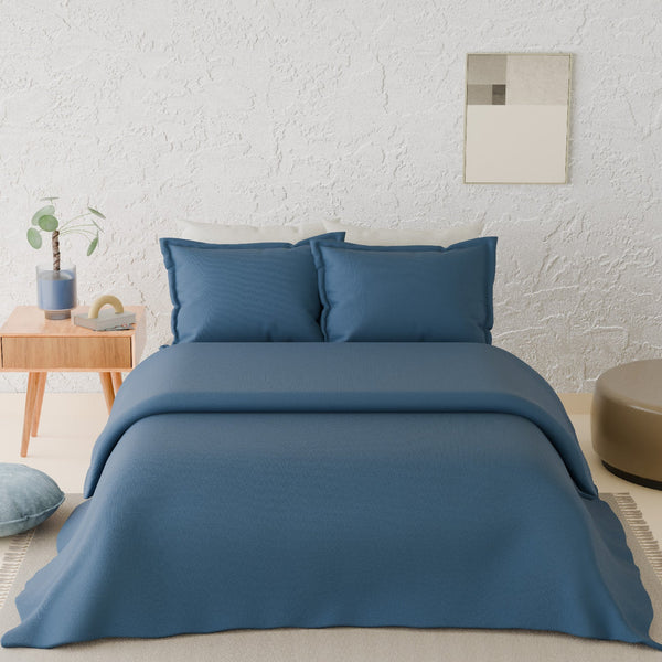 himêya Himeya 100% Cotton Elements 190 TC Double Size Duvet Cover - Night Blue