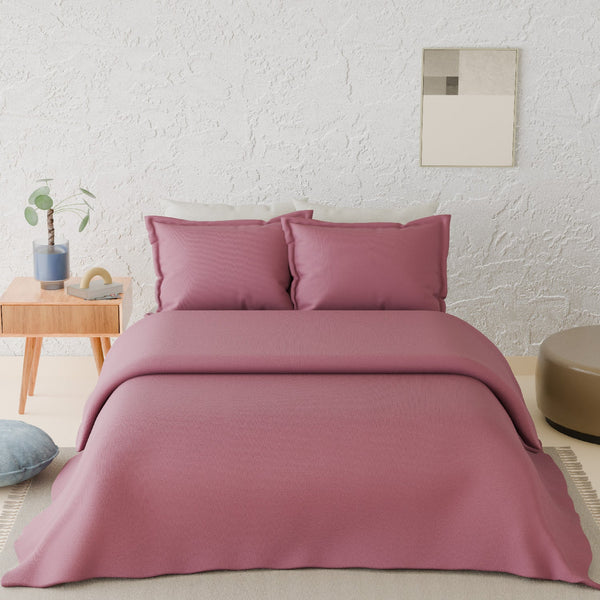 himêya Himeya 100% Cotton Elements 190 TC Double Size Duvet Cover - Deep rose