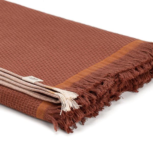 himêya Himeya 100% Cotton Gamchha 1 Piece Bath Towel 75 X 150 CM (Mud brown)