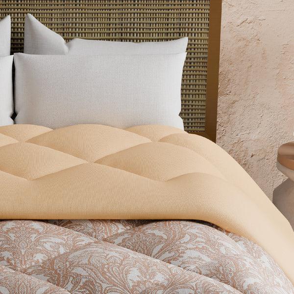 Himêya Himeya 100% Cotton Heritage 180 TC Double Size Comforter - Spanish Peach X Sandal Wood