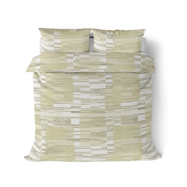 Himêya Himeya 100% Cotton Modern Canvas 300 TC King Size Sheet Set - Green Olive