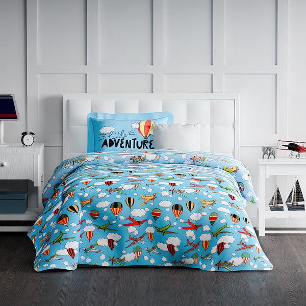 Himêya Himeya 100% Cotton Play 180 TC Double Size Sheet Set - Sky Above