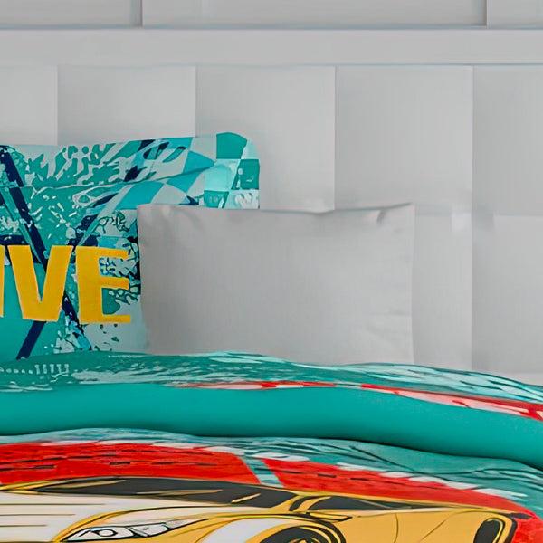 Himêya Himeya 100% Cotton Play 180 TC Double Size Sheet Set - Speed Time