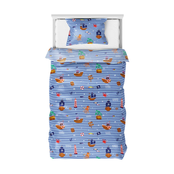 Himêya Himeya 100% Cotton Play 180 TC Double Size Sheet Set - Sea Pirate