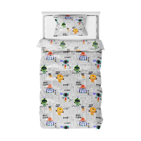 Himêya Himeya 100% Cotton Play 180 TC Double Size Sheet Set - Robo
