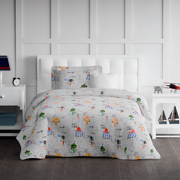 himêya Himeya 100% Cotton Play 180 TC Double Size Sheet Set - Robo