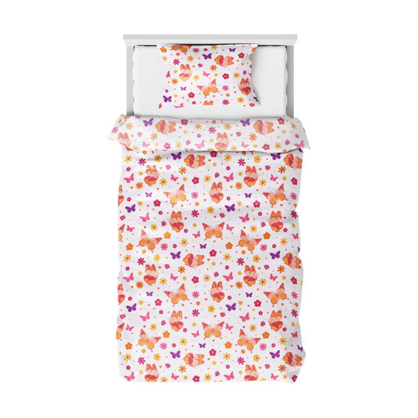 Himêya Himeya 100% Cotton Play 180 TC Double Size Sheet Set - Butterfly Sky