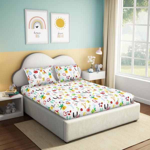 Himêya Himeya 100% Cotton Play 180 TC Percale Print Double Size Flat Sheet Set - Fruit Punch