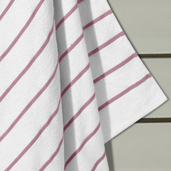 Himêya Himeya Comfort Ribbon Stripe 300 GSM Bath Towel - Classic Mauve
