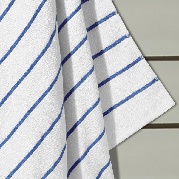 Himêya Himeya Comfort Ribbon Stripe 300 GSM Bath Towel - Marine Blue