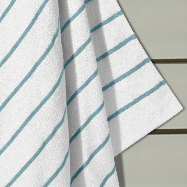 Himêya Himeya Comfort Ribbon Stripe 300 GSM Bath Towel - Soft Blue