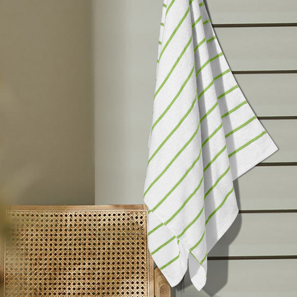 Himêya Himeya Comfort Ribbon Stripe 300 GSM Bath Towel - Spring Lime