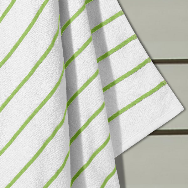 Himêya Himeya Comfort Ribbon Stripe 300 GSM Bath Towel - Spring Lime