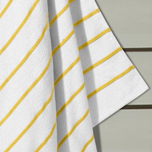 Himêya Himeya Comfort Ribbon Stripe 300 GSM Bath Towel - Sunshine Yellow