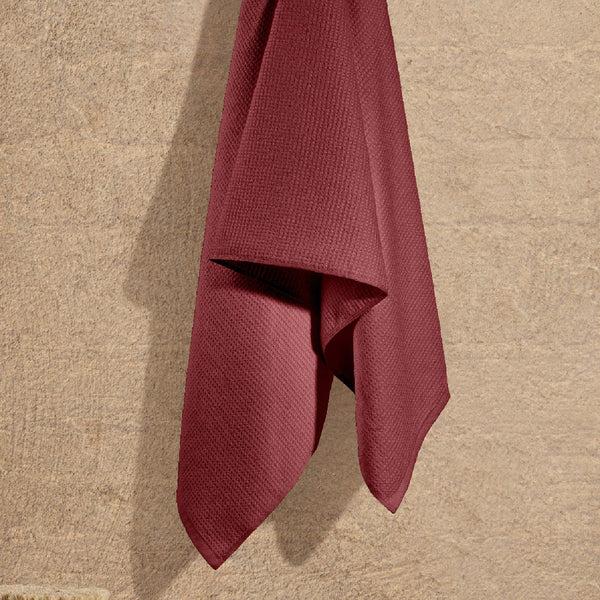 himêya Himeya Comfort Waffle Grid 360 GSM Bath Towel - Barn Red