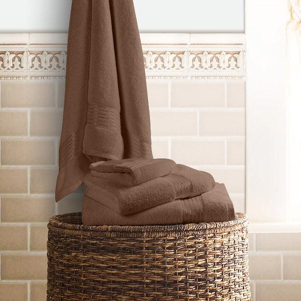 himêya Himeya Elite Regal 500 GSM Pack of 2 Hand Towels - Wooden Brown