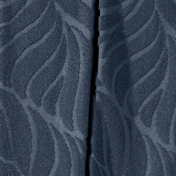 Himêya Himeya Fashion Sculpted Leaves 500 GSM Bath Towel - Evening Blue