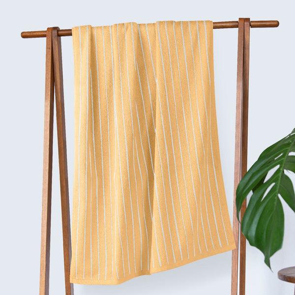 Himêya HimeyaElite Pin Stripe 350 GSM Bath Towel - Gold Cream