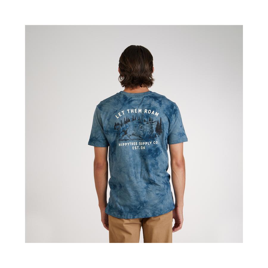 Hippytree Bison Cloud Wash Tee Blue