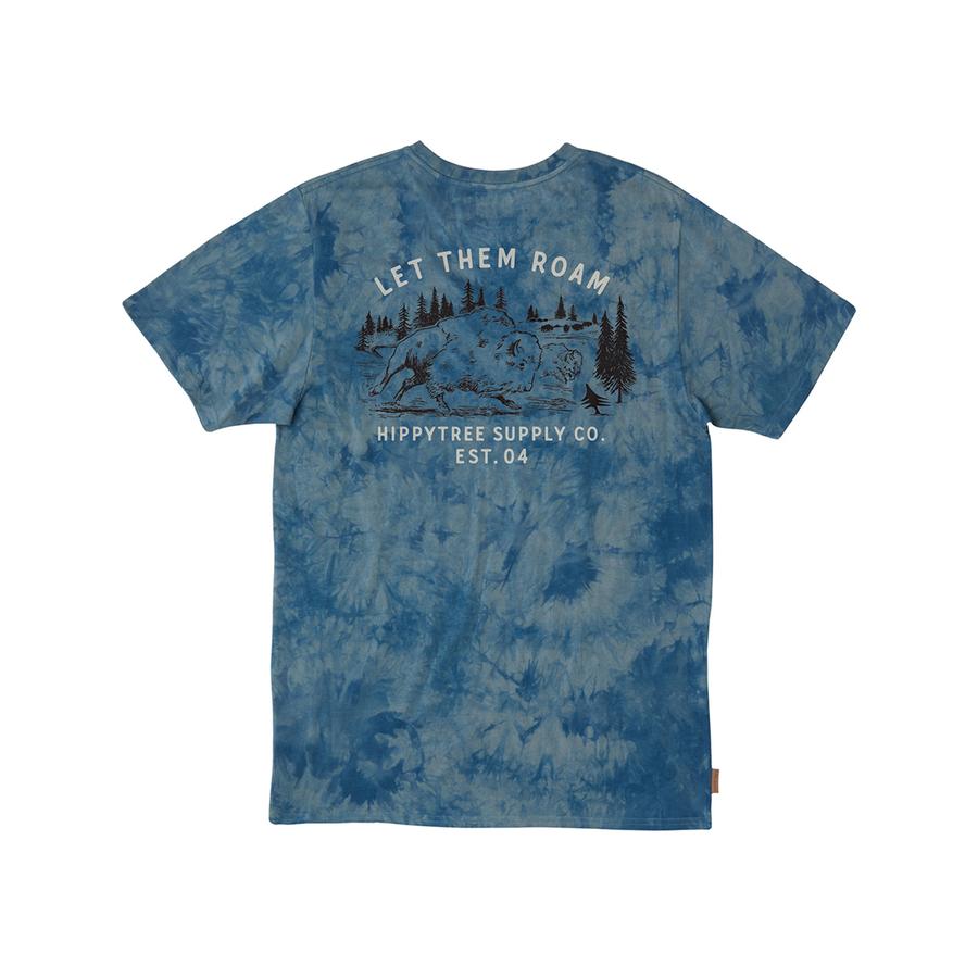 hippytree Bison Cloud Wash Tee Blue