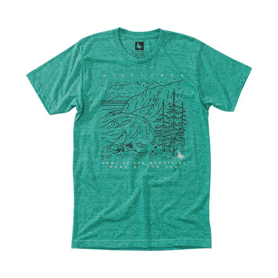 hippytree Howling Tee Heather Green