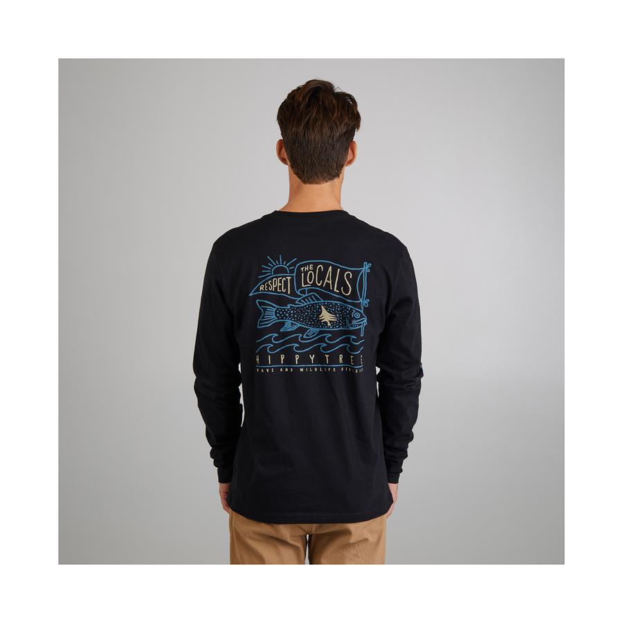 Hippytree Locals Long Sleeve Tee Black