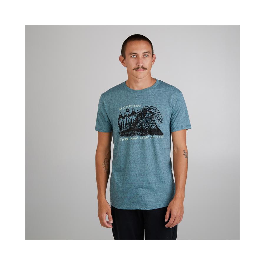 Hippytree Peaks Tee Heather Teal