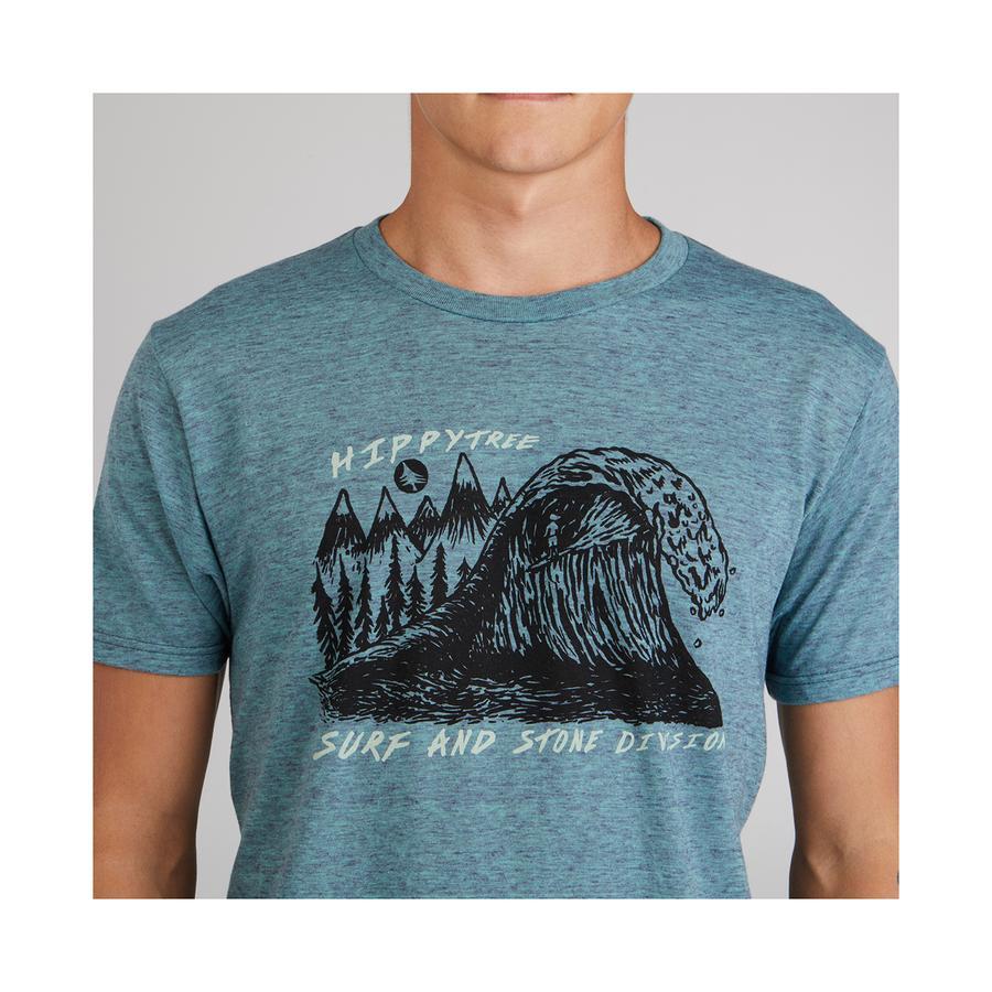 Hippytree Peaks Tee Heather Teal
