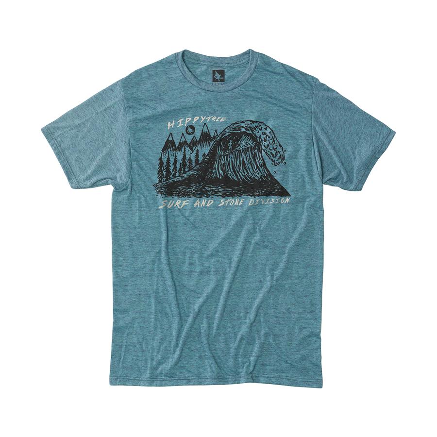 hippytree Peaks Tee Heather Teal