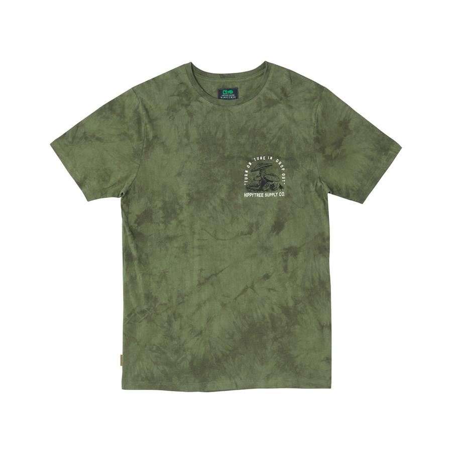 Hippytree Perception Cloud Wash Tee Army
