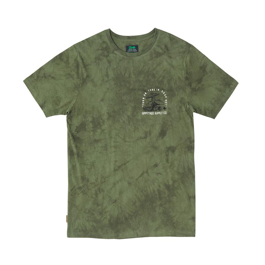 Hippytree Perception Cloud Wash Tee Army