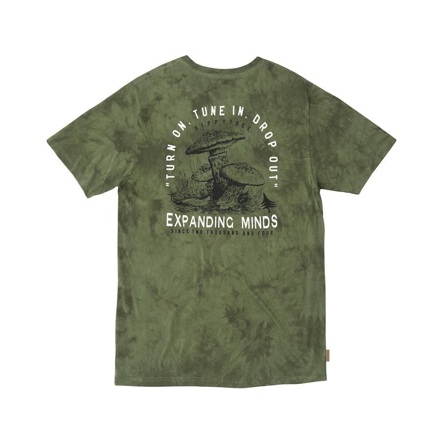 hippytree Perception Cloud Wash Tee Army