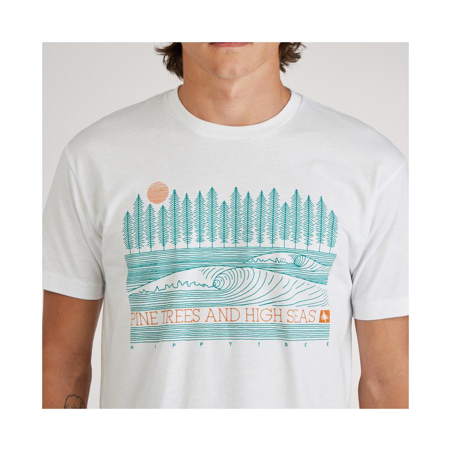 Hippytree Pineline Tee White
