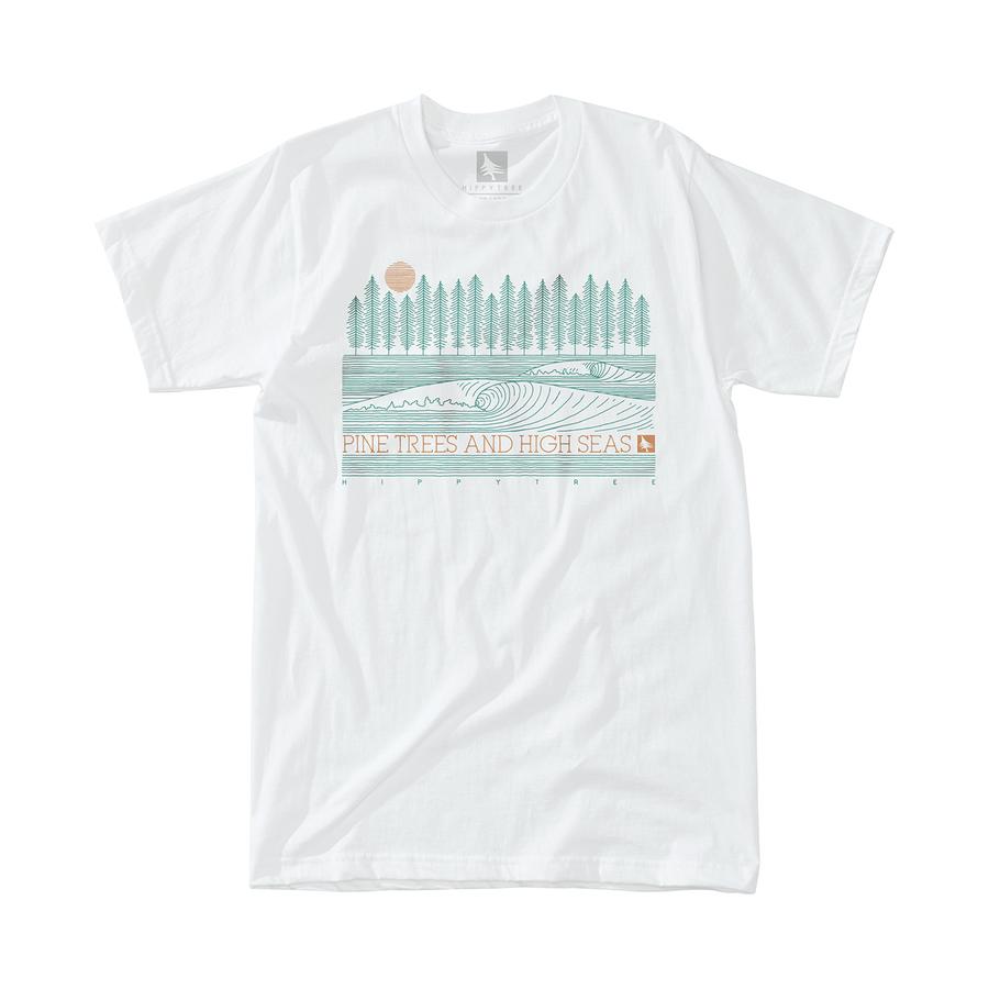 hippytree Pineline Tee White