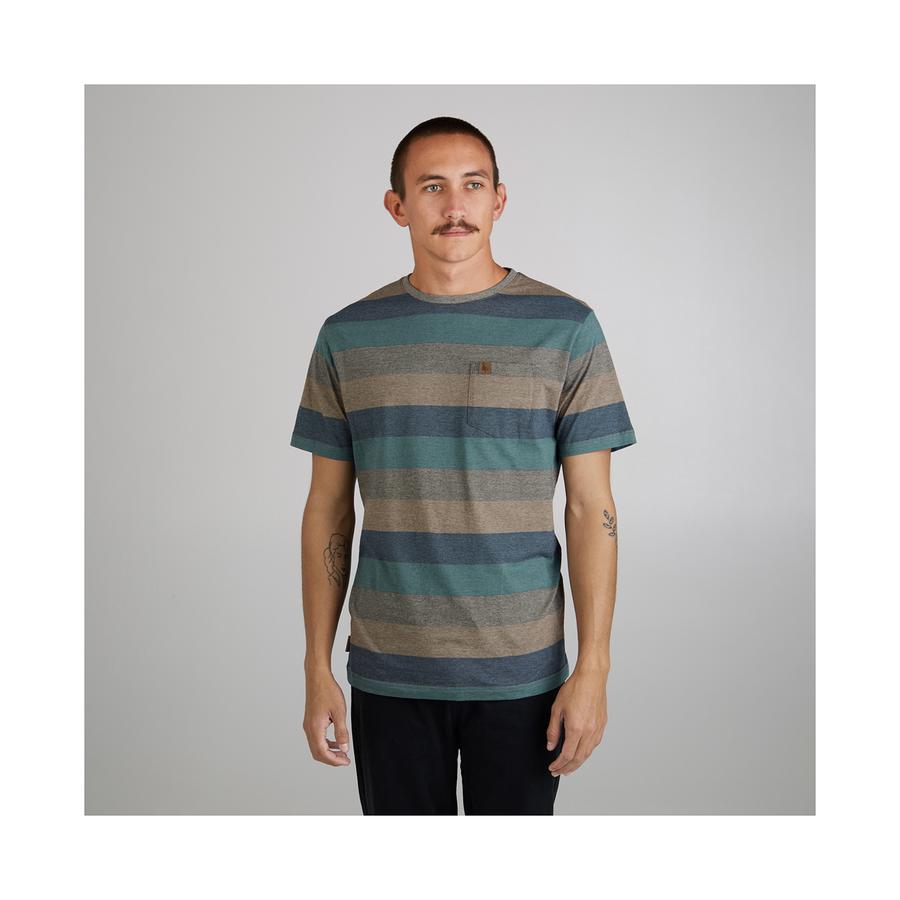 Hippytree Riverton Knit Tee Heather Blue