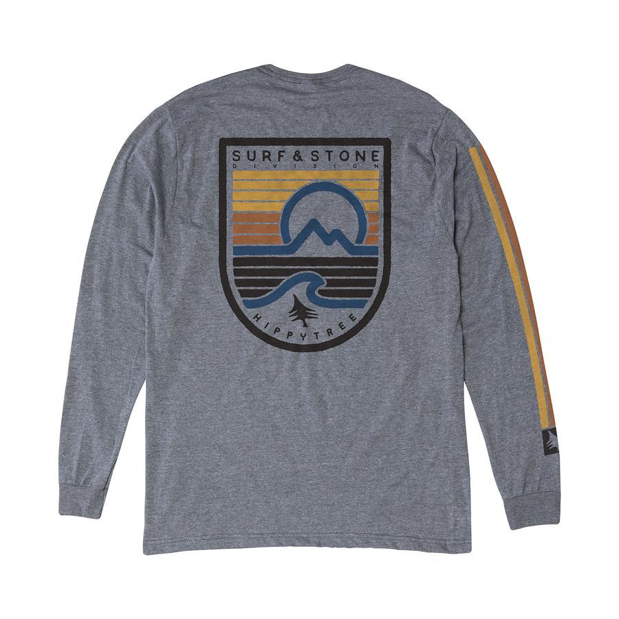 hippytree Seastripe Long Sleeve Tee Heather Grey