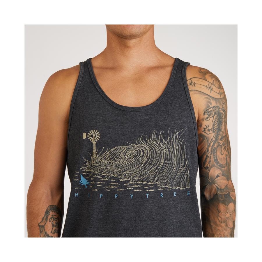Hippytree Windbreak Tank Heather Charcoal
