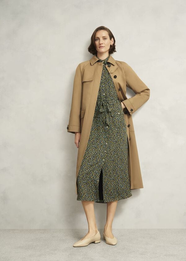 hobbs Donnington Shower Resistant Trench Coat Fawn Beige