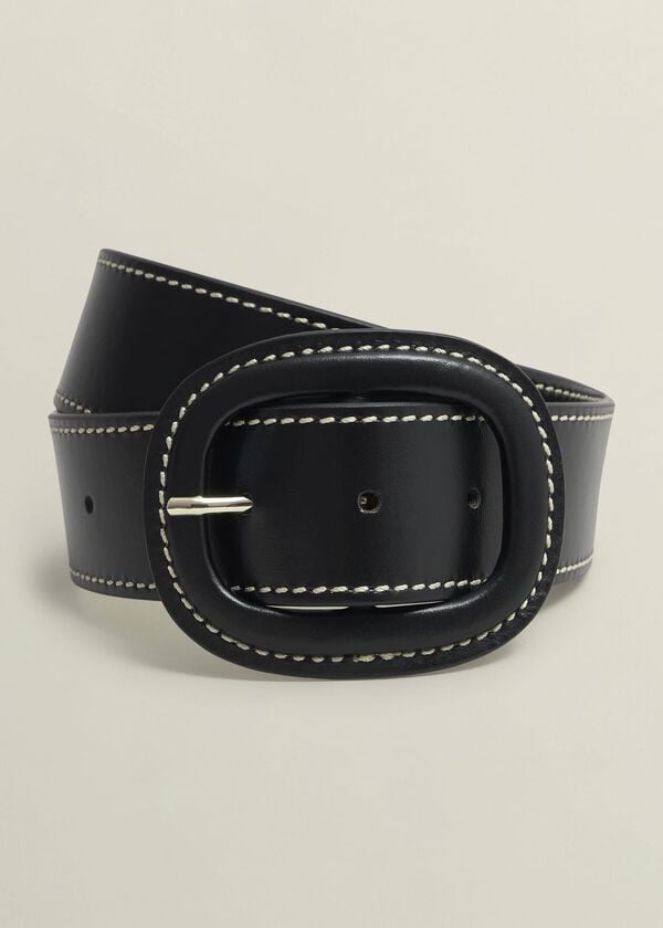 hobbs Abbie Belt Black Ivory