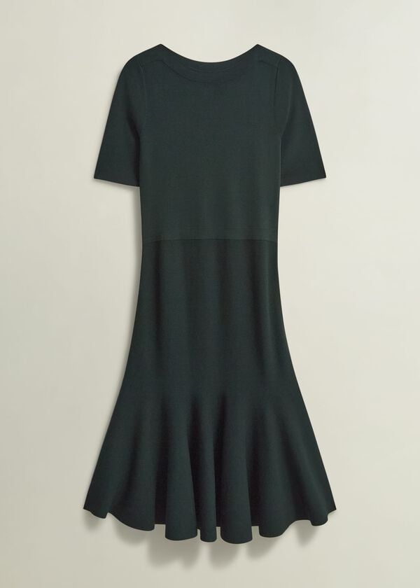 Hobbs Abbie Knitted Dress Samphire Green